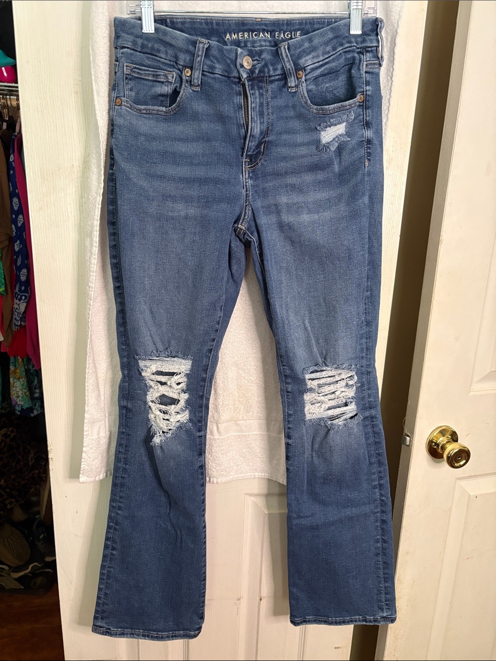 American Eagle next level stretch curvy high-rise skinny kick jeans